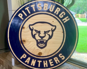PITTSBURGH Logo Wall Art Sports Sign College Football