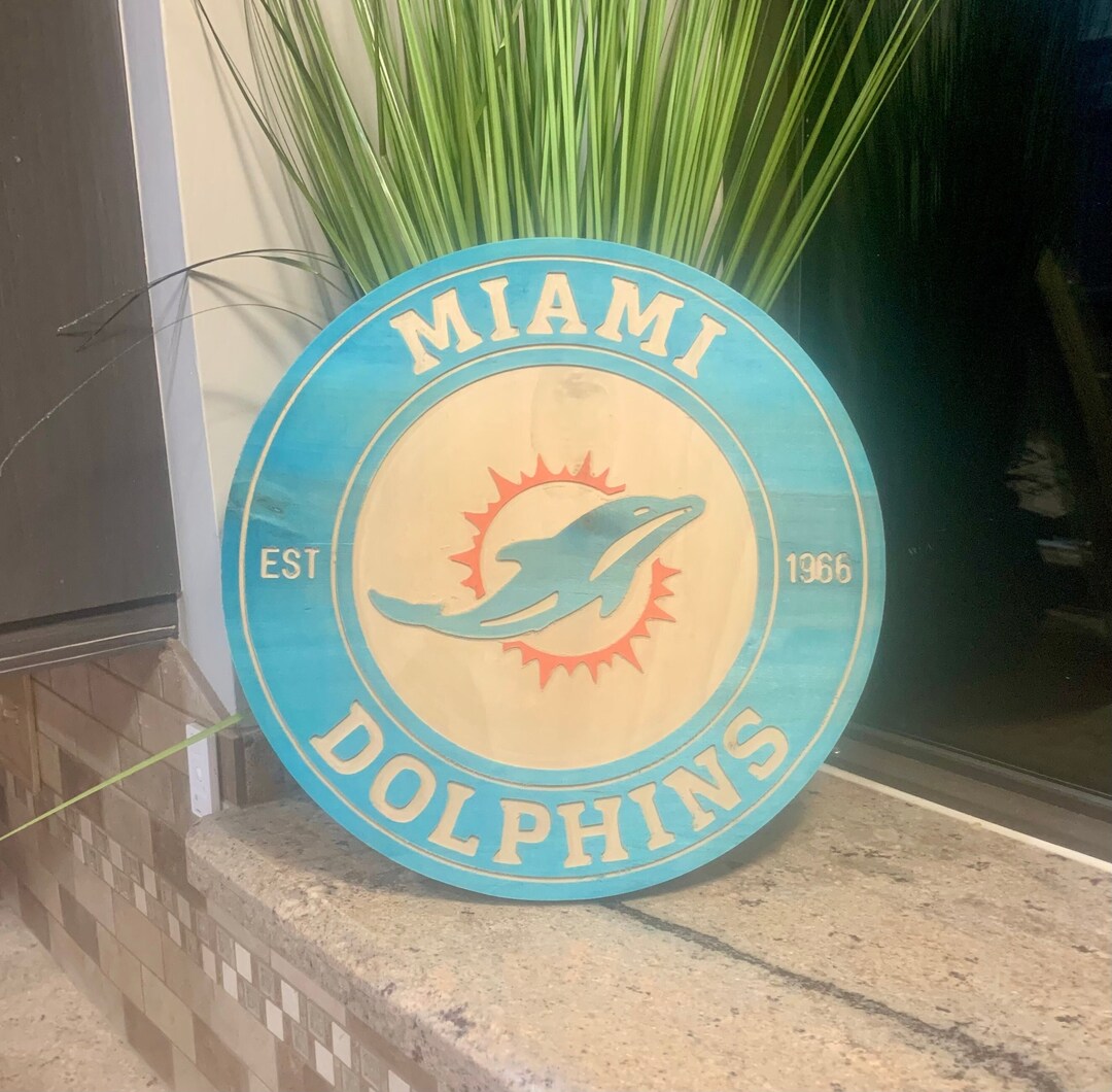 MIAMI FOOTBALL Logo Wall Art Sign - Etsy