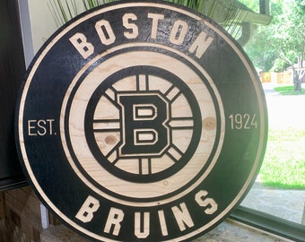 BOSTON HOCKEY Logo Wall Art Sign mancave