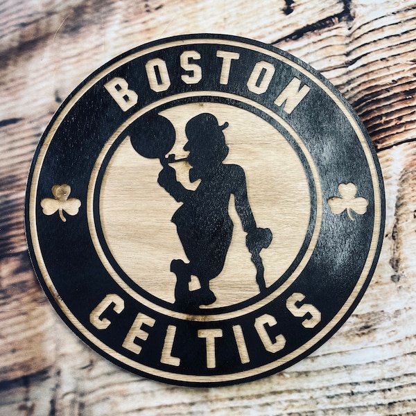 BOSTON Basketball Logo Wall Art Sign mancave