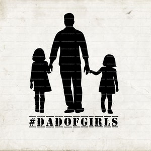 Regalo del Día de los Padres de Hijas, Papá de Niñas Svg, padres día svg, SVG PNG, Descarga Instantánea, Cricut y Silueta
