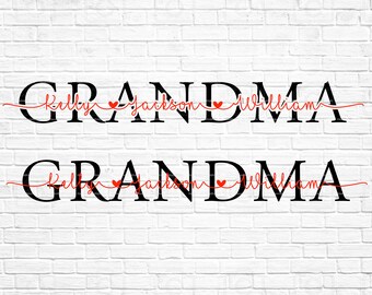 Free Free 127 Grandma With Grandkids Names Svg SVG PNG EPS DXF File