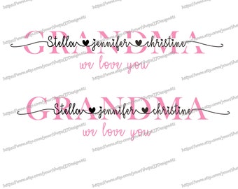 Download Grandma Svg With Names Etsy