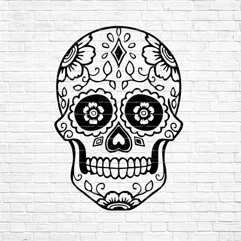 Free Free 349 Flower Skull Svg SVG PNG EPS DXF File