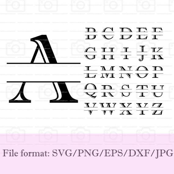 Download Split Monogram Svg Split Alphabet Svg Split Letters Svg 26 Etsy
