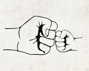 Fist Bump SVG; Father And Son SVG; Papa and Grandson svg, Cut File; Silhouette Cut File; Cameo Cut File; Daddy Svg; Son Svg; Svg for shirts