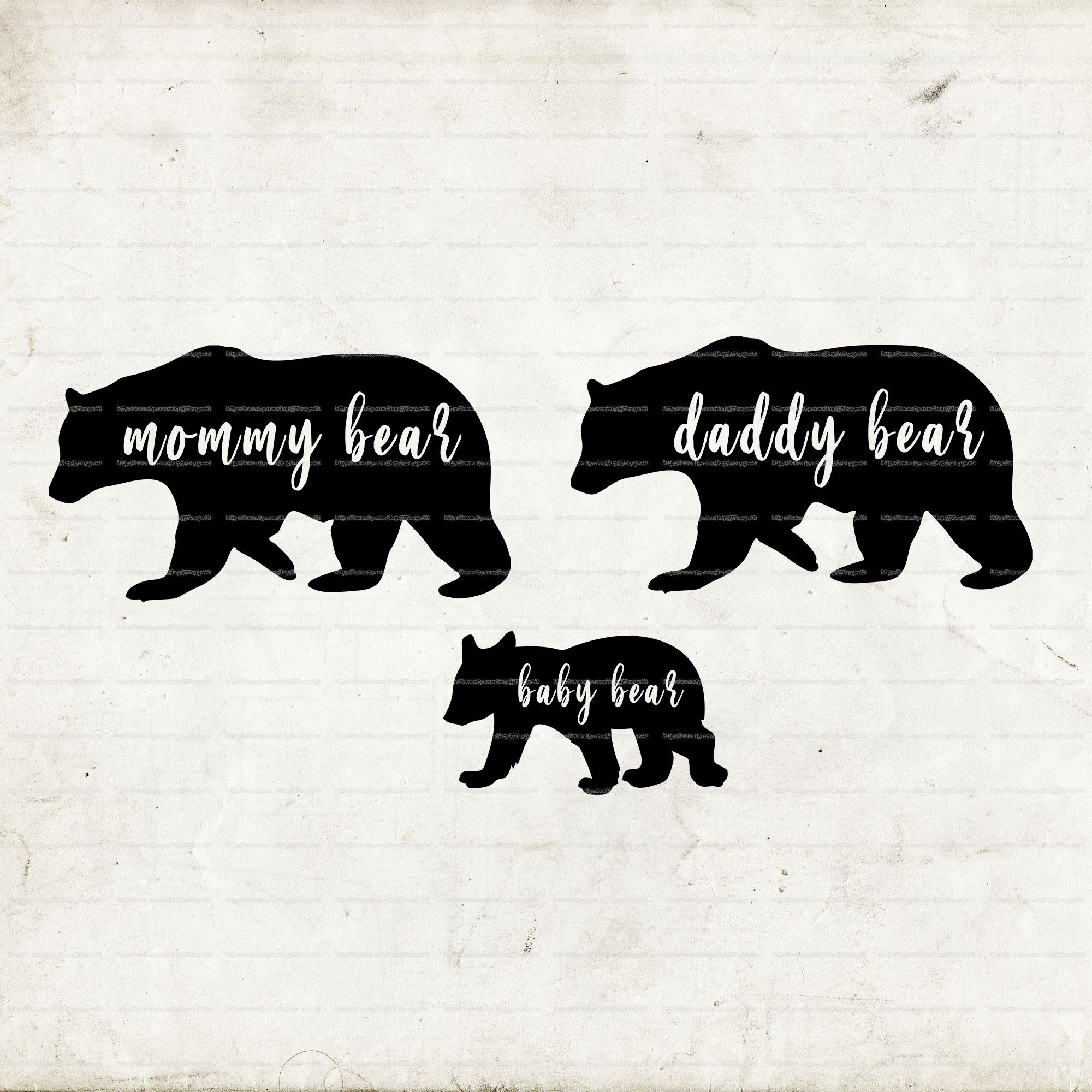 Mommy Bear Svg Daddy Bear Svg Baby Bear Svg Family bear | Etsy