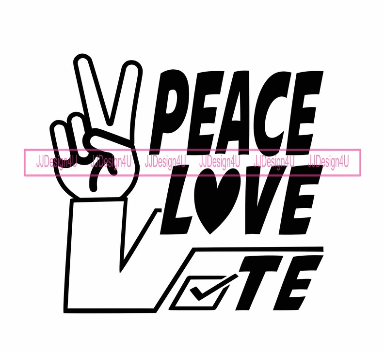 Free Free Peace Love Vote Svg 375 SVG PNG EPS DXF File