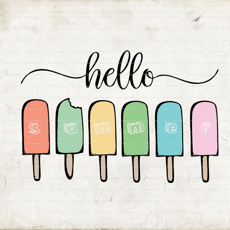 Download Popsicles Svg Hello Summer Popsicle Svg Summer Svg Iron On File Cute Summer Shirt Svg Hello Summer Svg Print File Clip Art Image Files Papercraft Kromasol Com