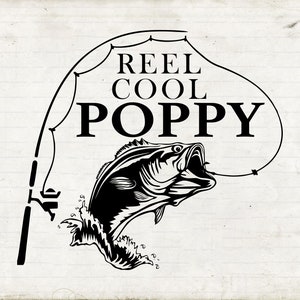 Reel Cool Mohn SVG, Fisch SVG, Bass Angeln geschnitten Datei, Fisch ClipArt, Angeln Cricut, Angeln Silhouette, Fischer Jpg Png Svg Dxf eps