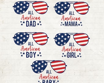 All American Svg, All American Bundle Svg, All American Girl Svg, All American Boy Svg, All American Mama Svg, All american Dad Svg