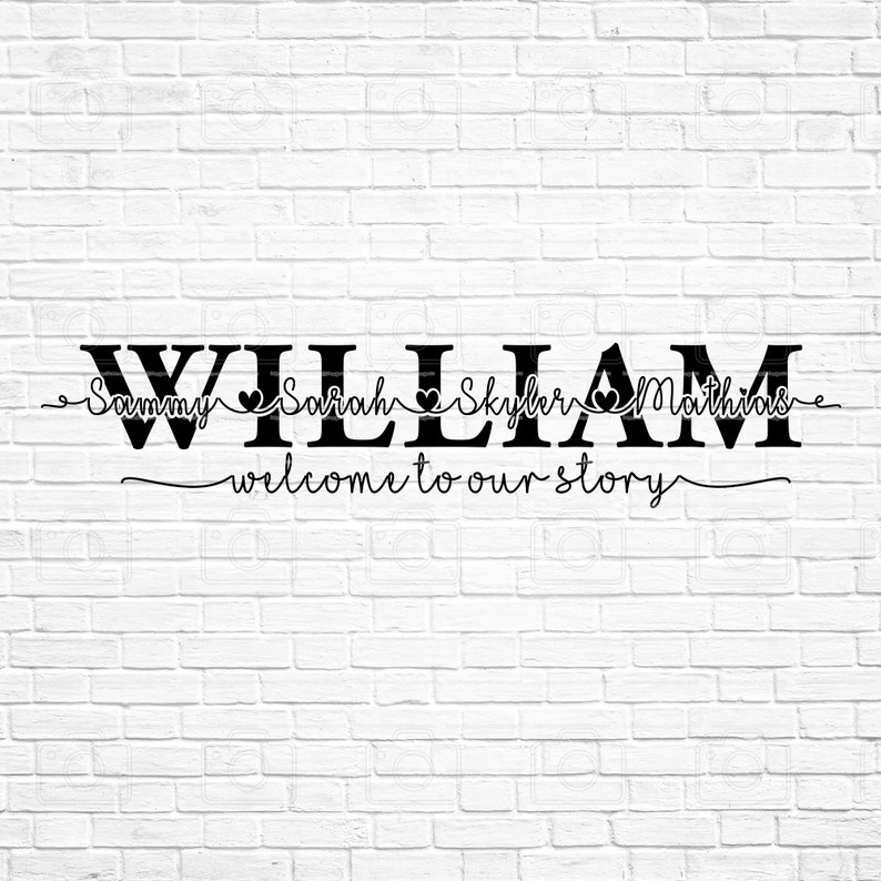 Download Family Wood Sign Family Name SVG Welcome to Our Story Svg | Etsy