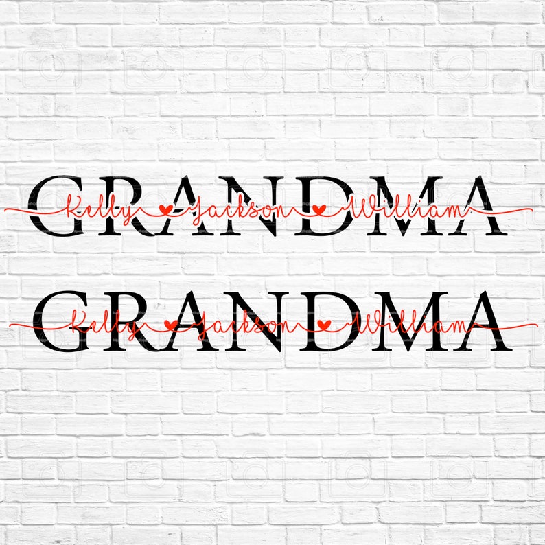 Free Free 306 Grandma Shirts With Grandkids Names Svg SVG PNG EPS DXF File