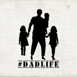 Vatertagsgeschenk von Töchtern, Papa mit 3 Mädchen, SVG, Instant Download, Cricut und Silhouette