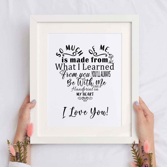 Mothers Gift Special Love Heart Poem Love Mom Design Mom Etsy