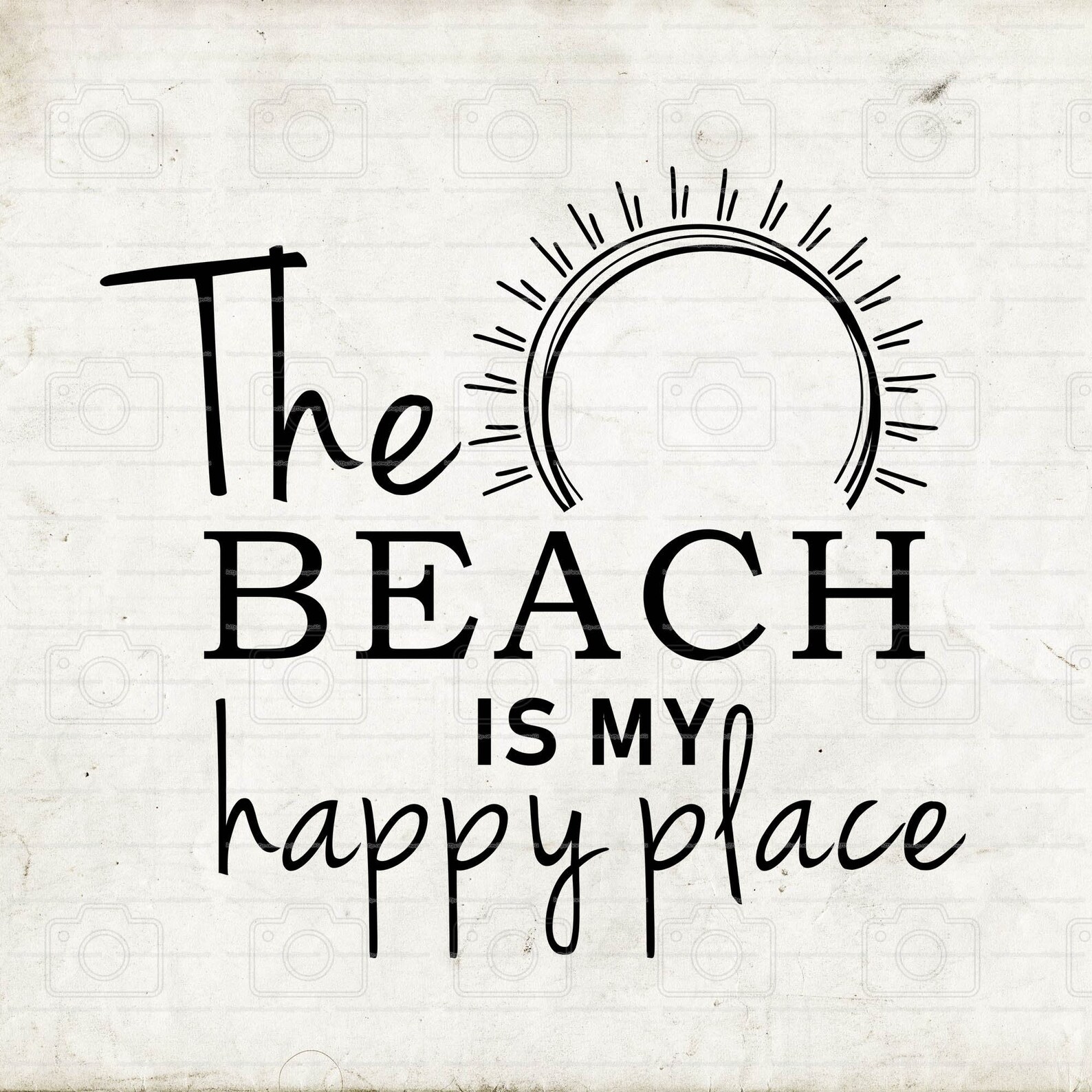 The Beach is My Happy Place Svg Sun Svg Sunshine Svg Beach Etsy