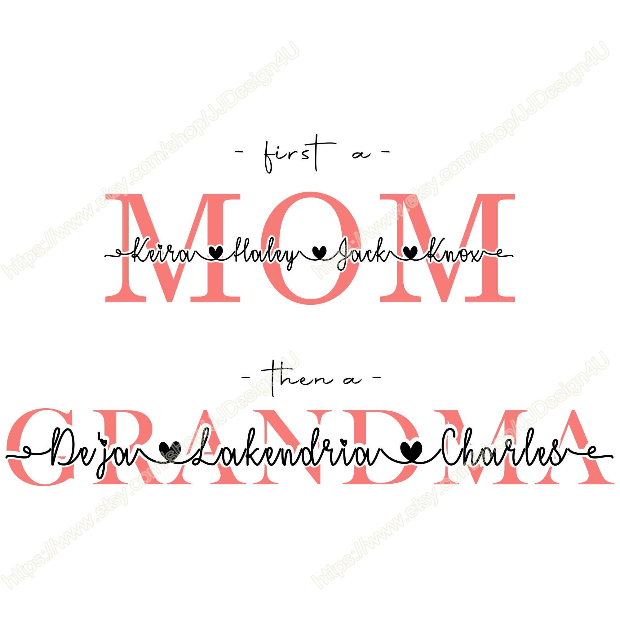 First a Mom Then a Grandma svg Pregnancy Announcement New  Etsy