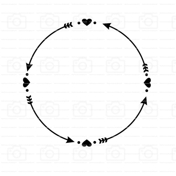 Download Arrow Wreath Svg Circle Arrow Svg Tribal Arrow Circle Svg Etsy