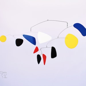 Mobile kinetic sculpture to hang. Model (Summer). For interior. Various colours and sizes available.