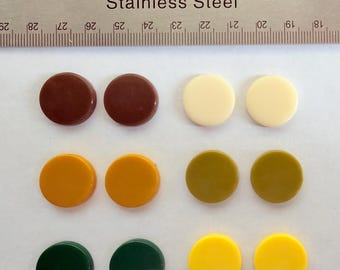 Acrylic Cabochons for Beading: circle pairs