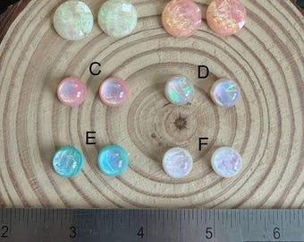 Acrylic Cabochons for Beading: 10mm and 16mm circle pairs