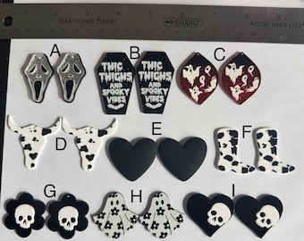 XL acrylic cabs for beading, spooky vibes, ghosts, cowboy