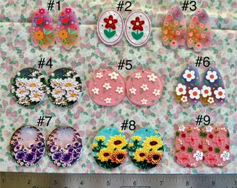 PAIR of cabochons for beading