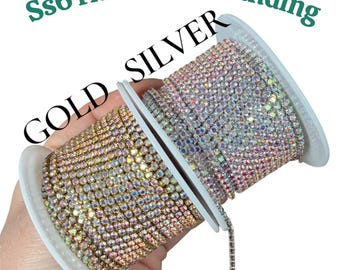 SS6 Rhinestone Banding by the yard for beadwork and accessories