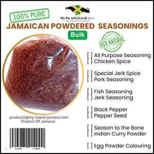 Bulk Jamaican Powdered Seasonings – 1 lb (Choose Your Spice) | Authentic Island Flavor | Free Shipping from Jamaica