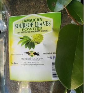 100% Jamaican SOURSOP LEAVES (Grounded) | Wildcrafted, Hand Picked And Air-Dried | Annona Muricata