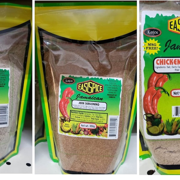 Jamaican JERK, ALLPURPOSE and CHICKEN Seasonings | Easispice Seasonings |  Jamaican Seasonings | Msg Free