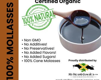 100% Jamaican MOLLASSES | Authentic | (Blackstrap Molasses) | All Natural - FREE SHIPPING