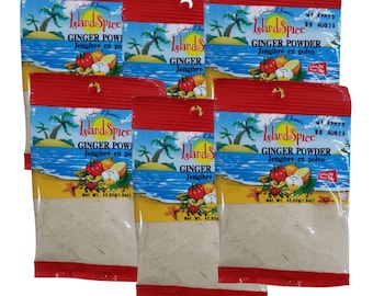 6 PACK - Island Spice Jamaican Ginger Powder 42.5G - FREE SHIPPING | 100% Made In Jamaica