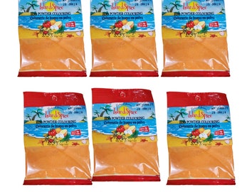 6 PACK - Jamaican EGG POWDER Colouring 28.35G - Free Shipping | 100% Made In Jamaica | IslandSpice
