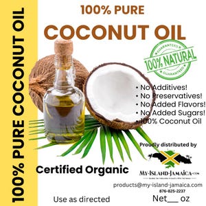 100% PURE COCONUT OIL - Homemade & Traditional | Made In Jamaica