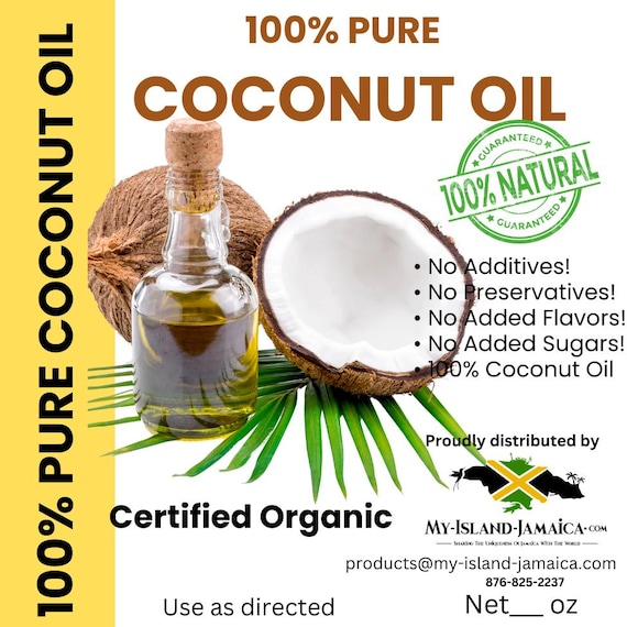 100% PURE COCONUT OIL - Homemade & Traditional | Made In Jamaica
