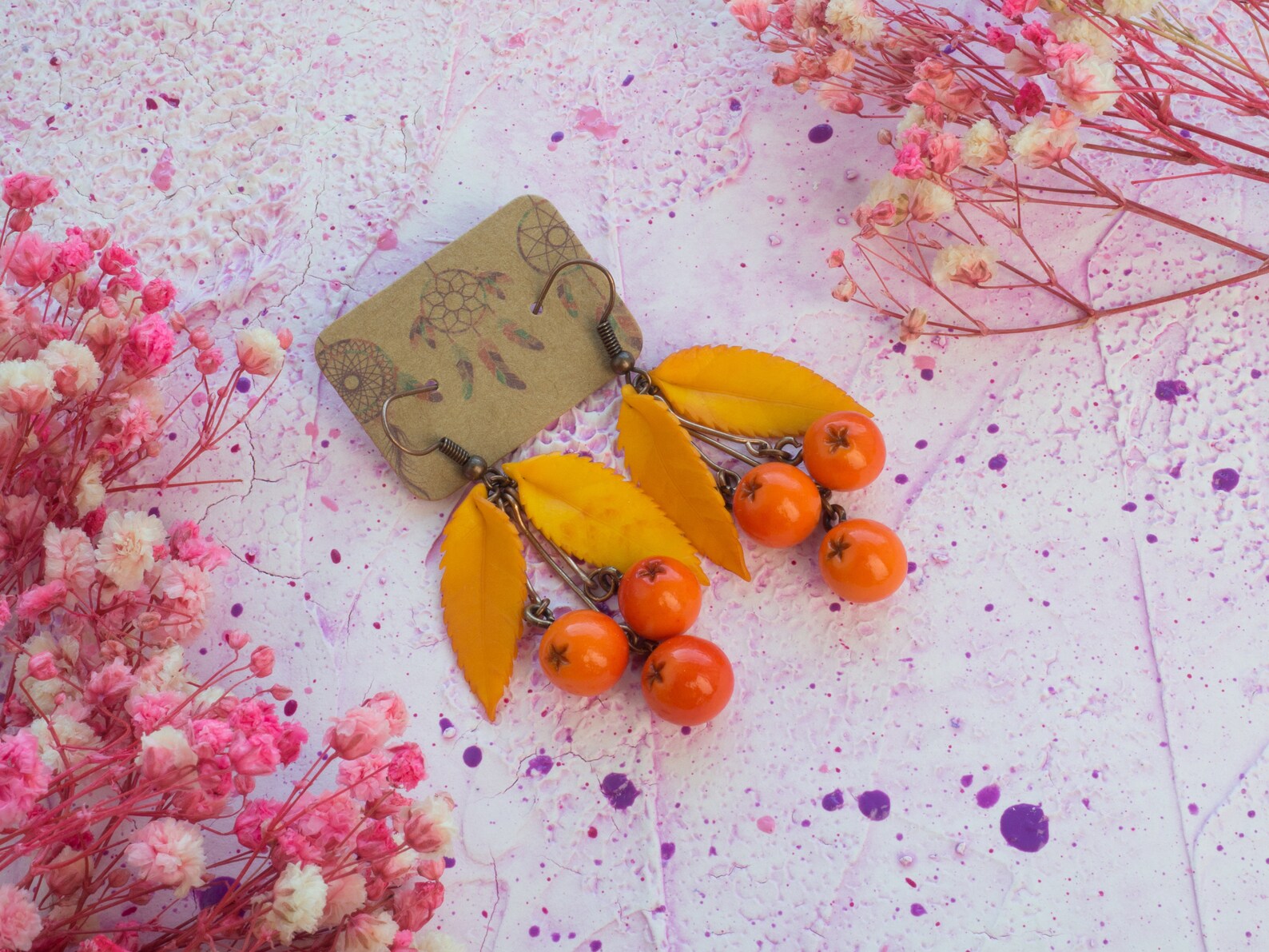 Polymer clay earrings Weird earrings Rowan Surgical steel Etsy