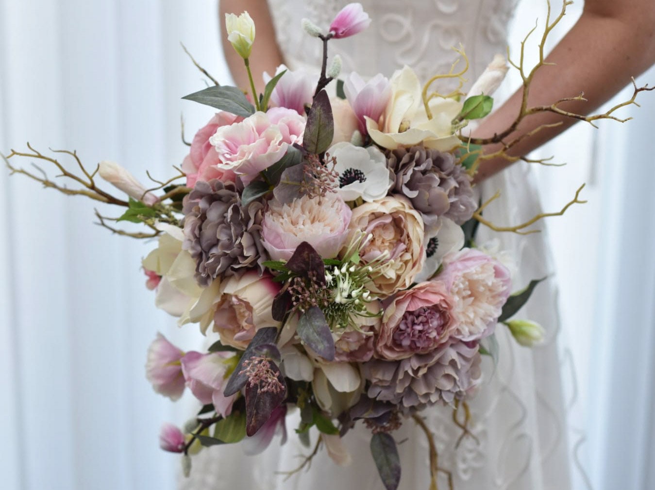anemone and peony bouquet