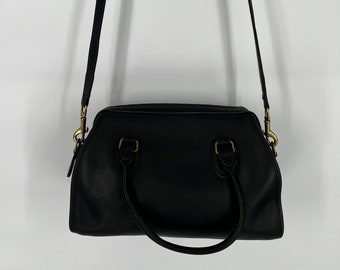 Vintage 70s Black Coach Broadway Satchel Bag / Made in USA / View Description For Measurements And Condition Details