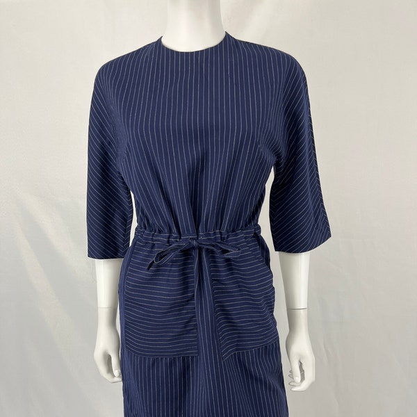 60’s Teal Geometric Print Dress with Front Pockets by Pendleton main image 1