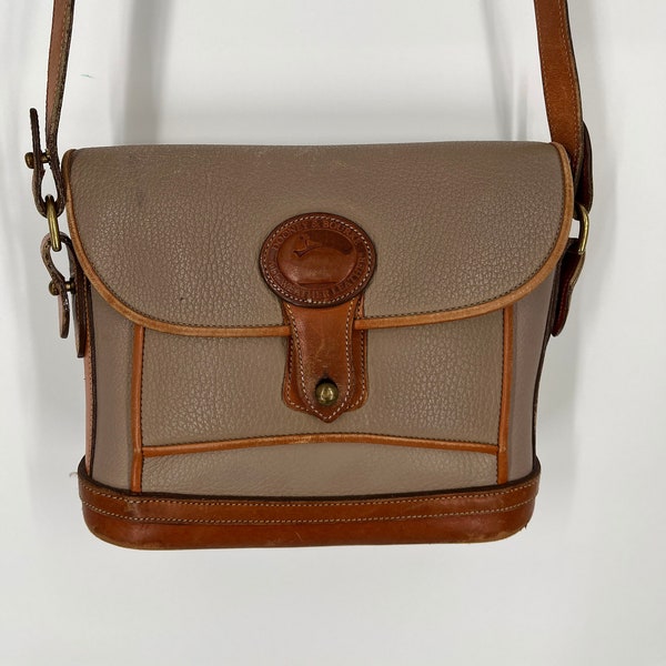 Vintage Dooney & Bourke Taupe Dover Shoulder Bag \ Made in USA \ PLEASE See Item Description for Measurements and Details