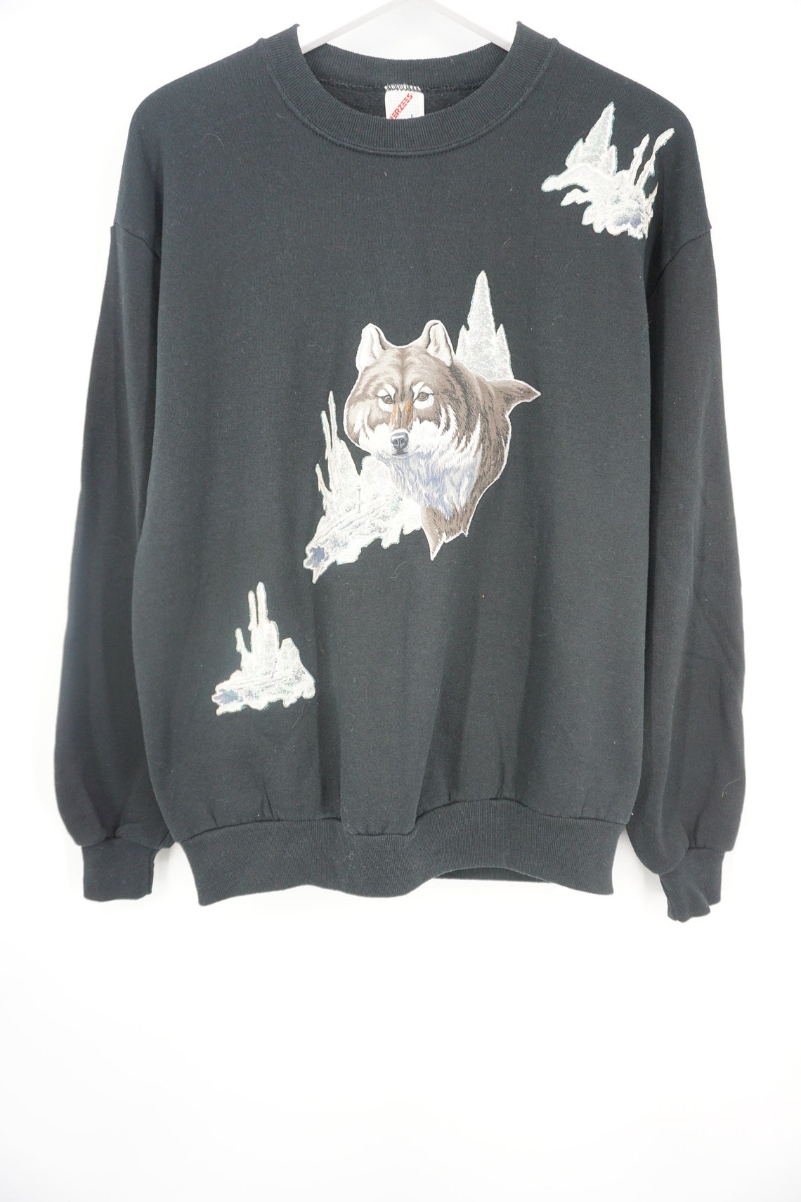Vintage Wolf Crewneck Sweatshirt Size Large / See Item Details Etsy