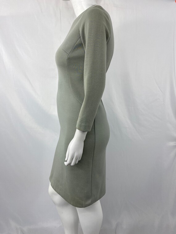 Vintage 70's Green Dress By Alfred Werber \ Measu… - image 9