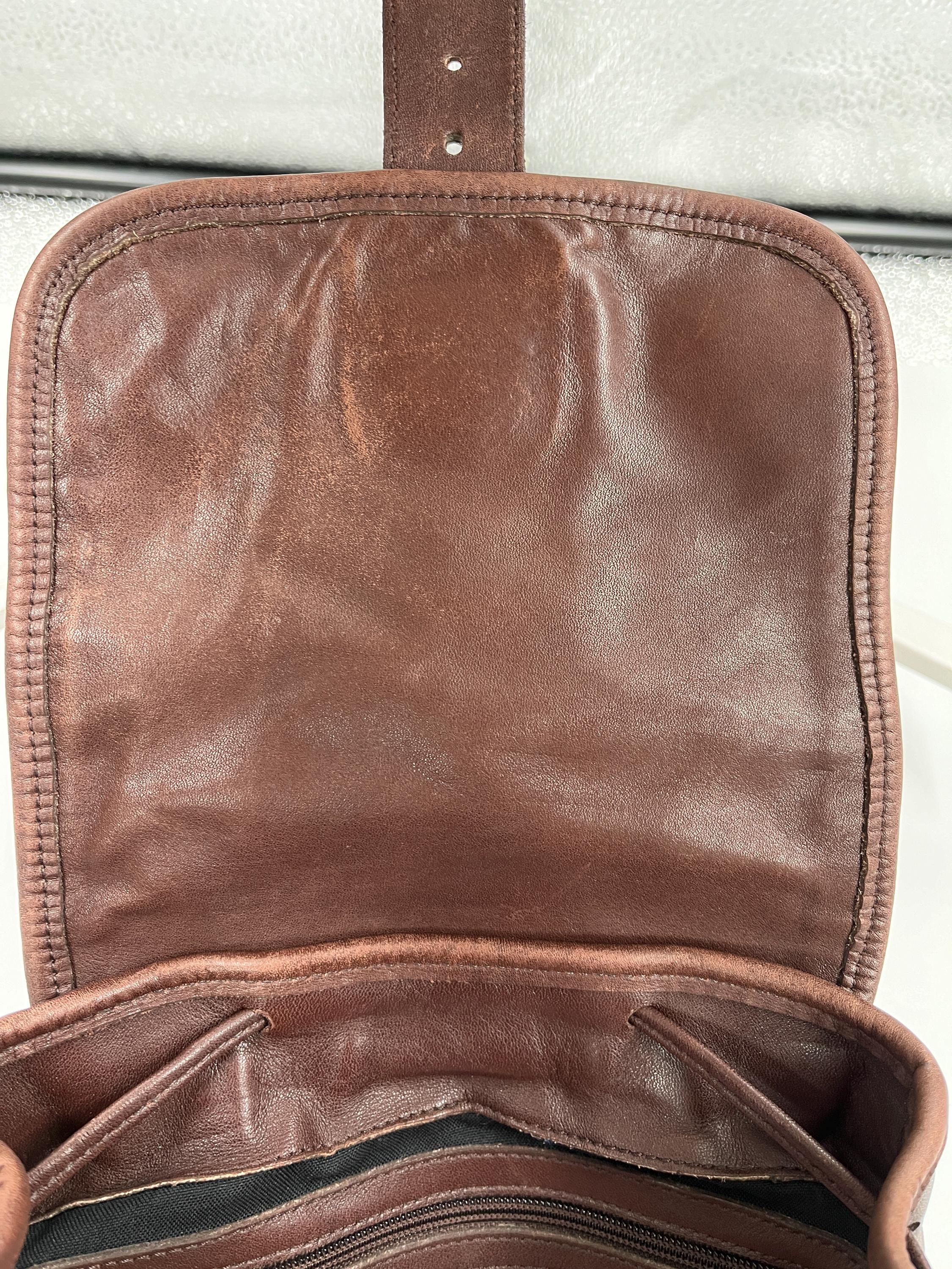 Coach mahogany Leather Backpack smoking husband cleaned and conditioned Vintage 90s Coach Mahogany Backpack #0529 / Made in USA  main image 4