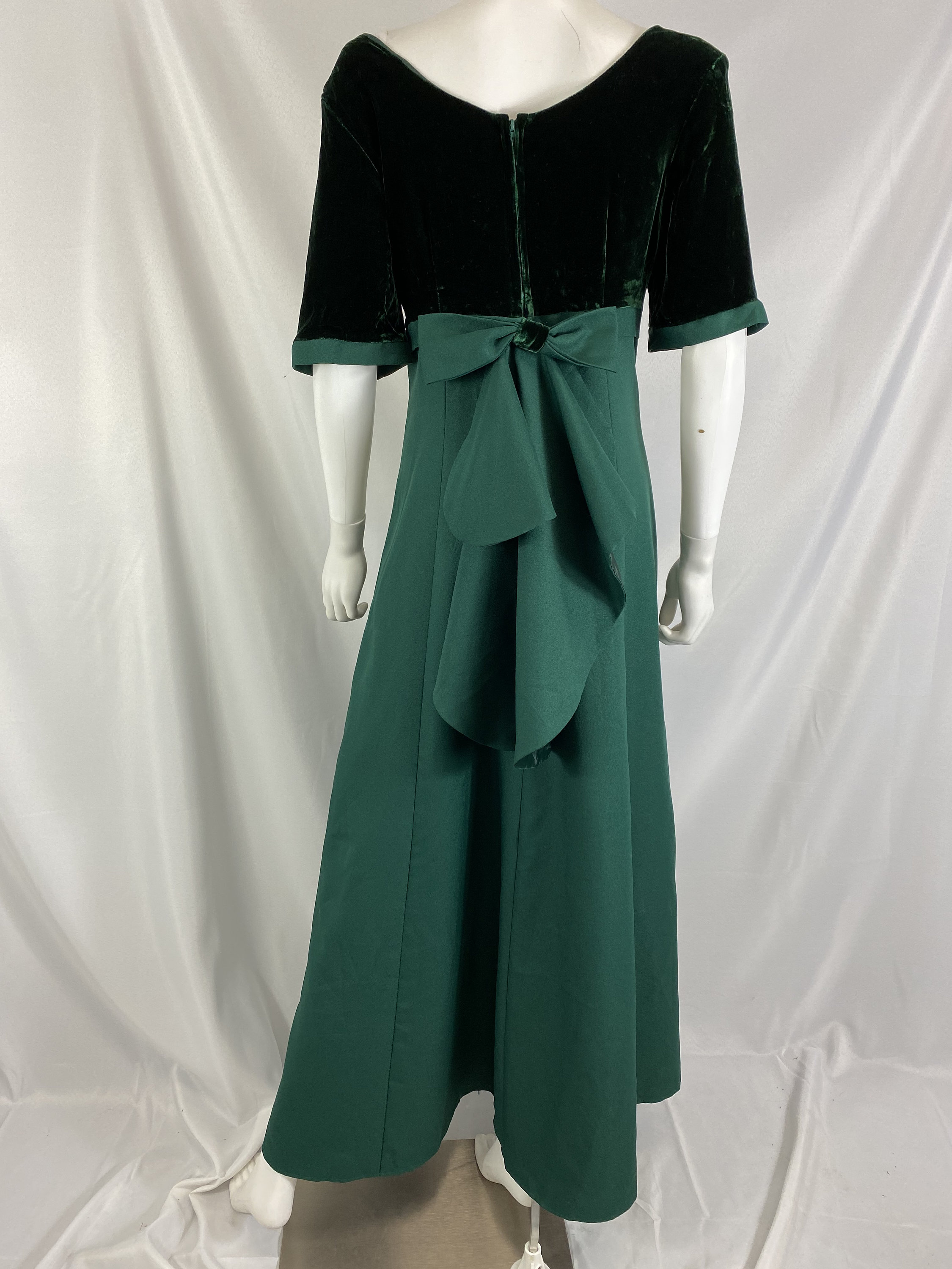 Emerald Green Special Occasion Dress With Velvet Top No Tags Etsy