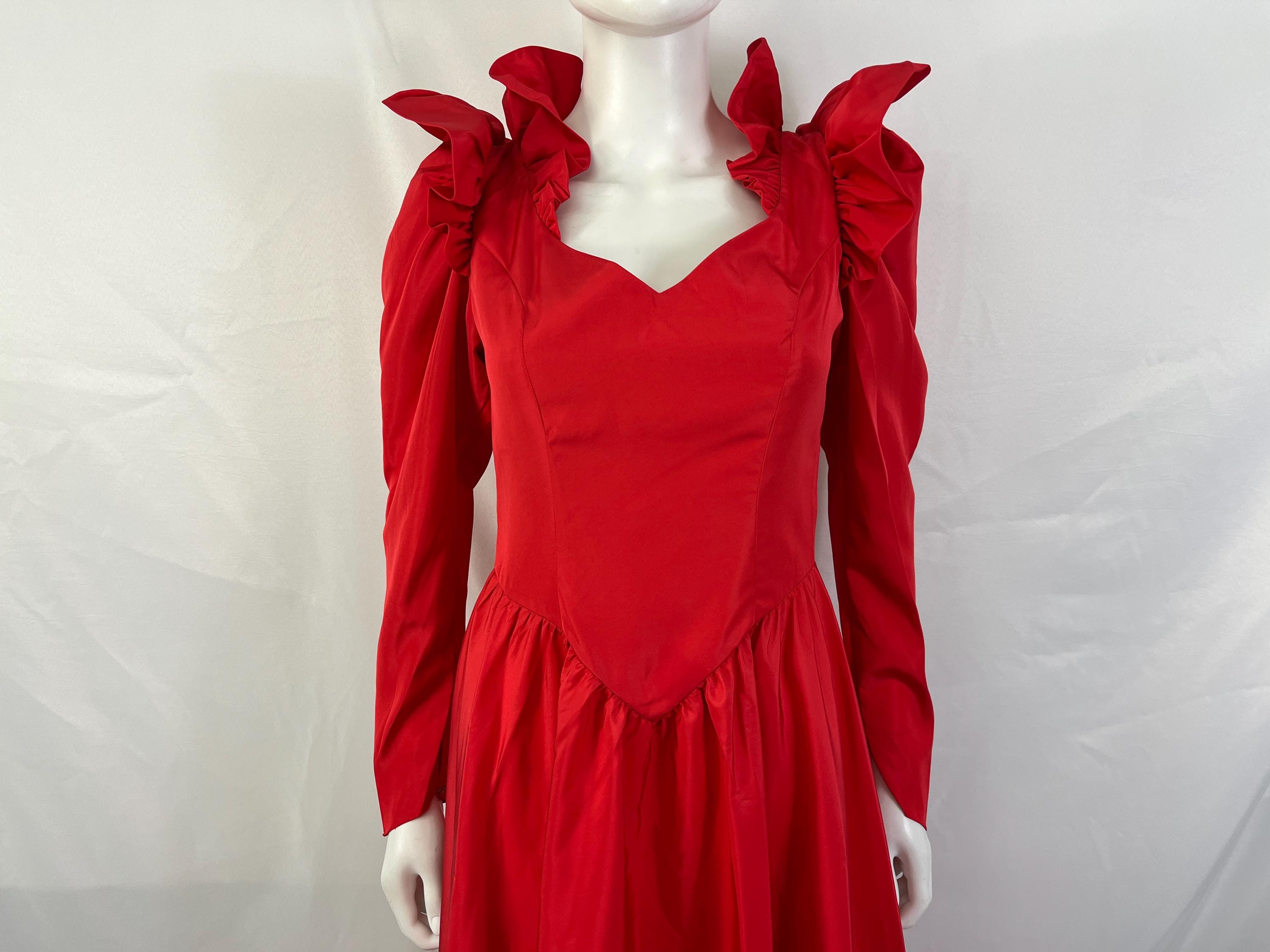 Vintage 1980s Puffy Sleeve Dress - Etsy