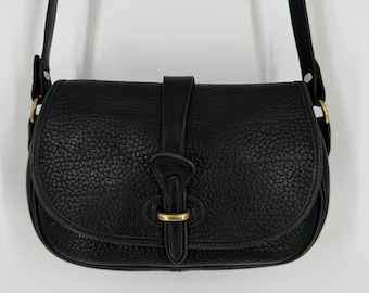 Vintage Dooney & Bourke Regal Black Tack Bag \ Made in USA \ See Item Description for Measurements and Details