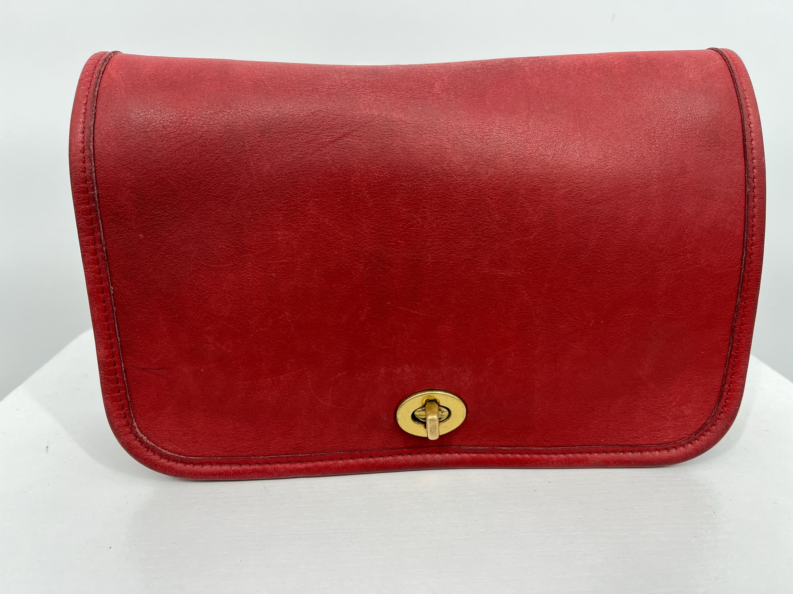 Red Vintage Coach - Etsy