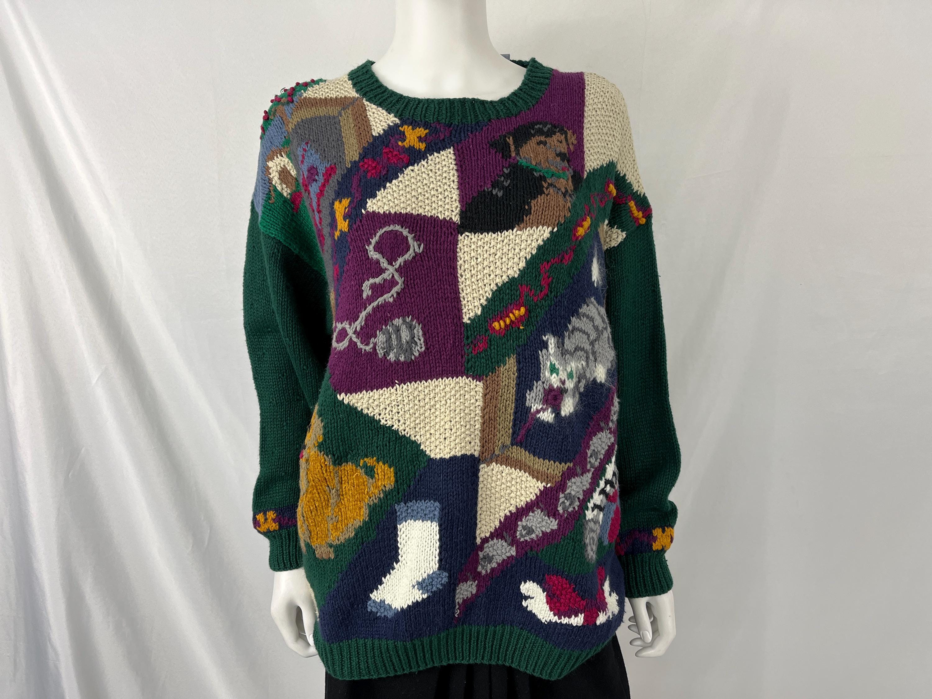 新品 northern isles ハロウィン柄 ハンド ニット セーター S 新品 northern isles ハロウィン柄 ハンド ニット セーター S