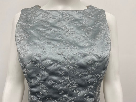 Vintage 90's Silvery Blue Sleeveless Top With Met… - image 6